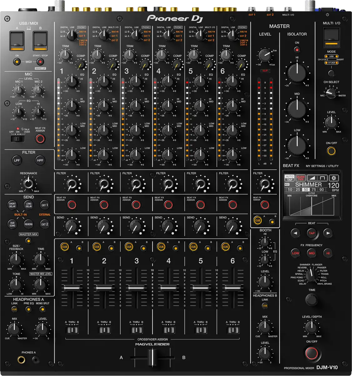 Pioneer DJ DJM-V10 professional 6-channel mixer