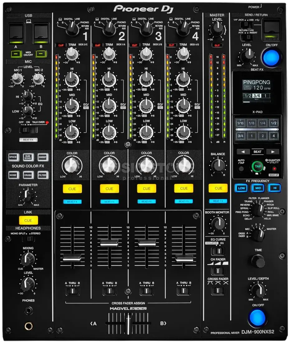 Pioneer DJ DJM-900NXS2 professional 4-channel mixer
